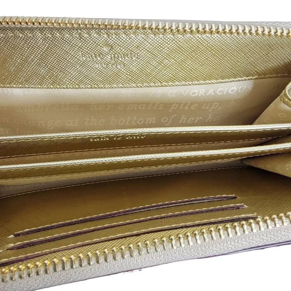 Kate Spade Wallet New York Gold Zipper Wristlet